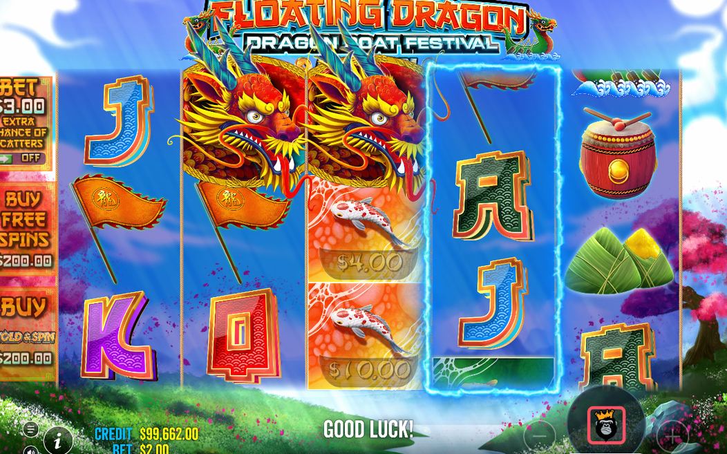 Free Spins screen with Wild symbols collecting FISH MONEY values