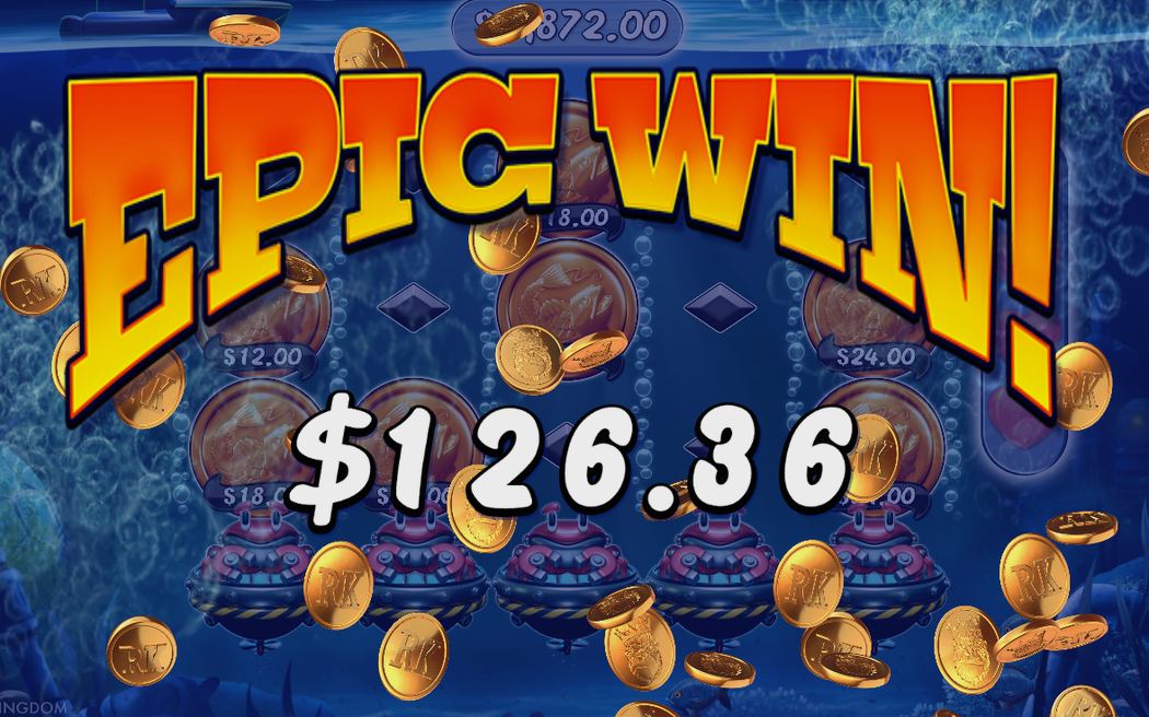 Win screen after a spin that lands symbols on paylines