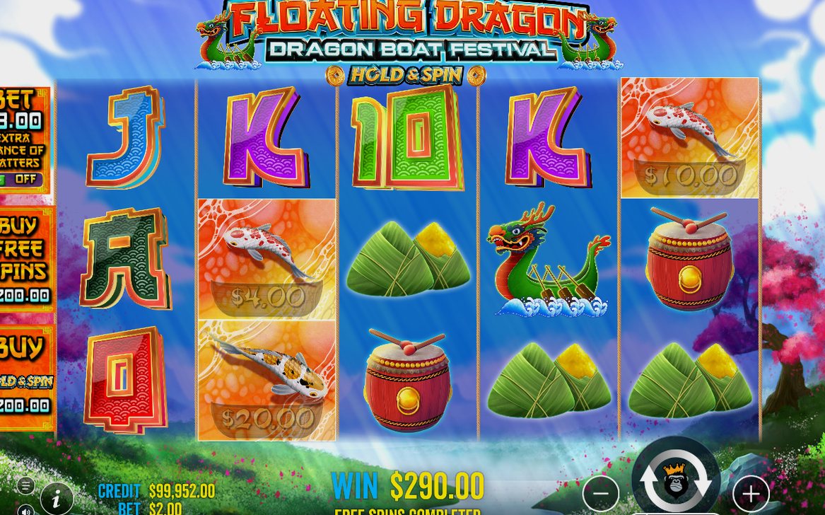 Win screen with the round total and payout in A$