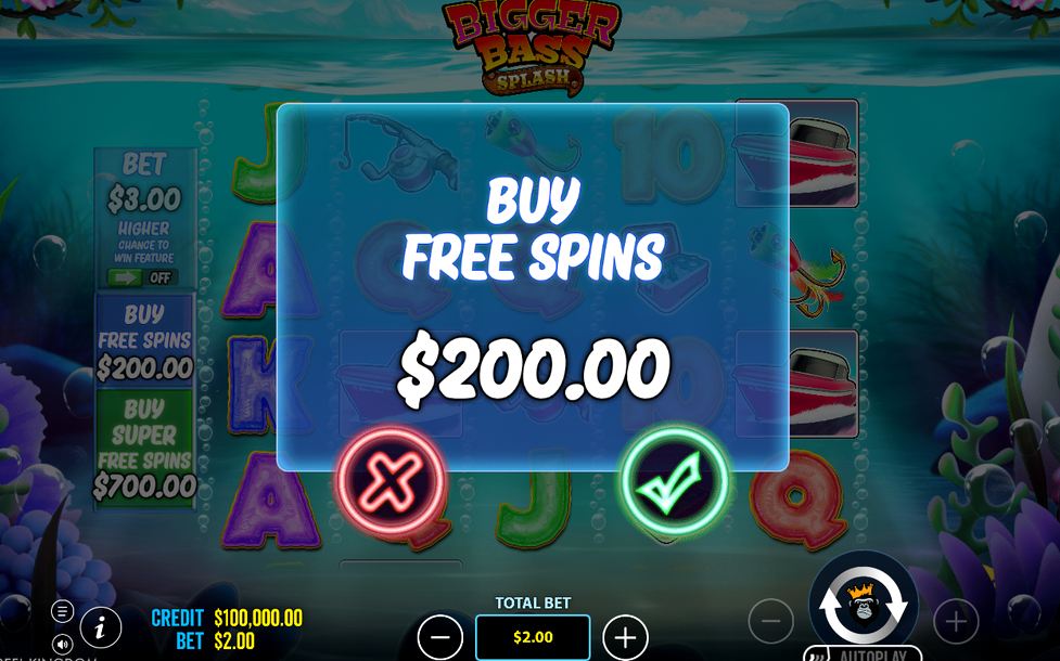 Ante Bet toggle on the left panel before a spin